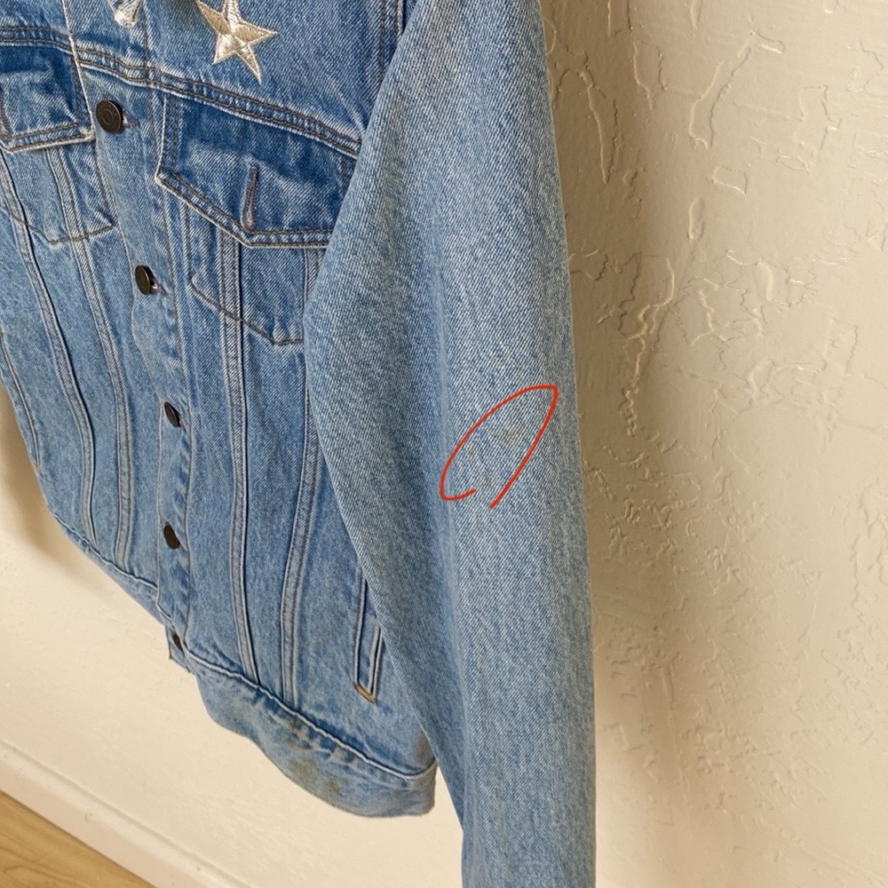 Logophile Patchwork Denim Jacket - image 6